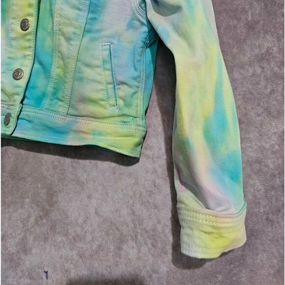 Kid's Girls Custom Tie Dye Jean Jacket Small (6/7) - Picture 3 of 4
